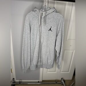Air Jordan Basketball Gray Full Zip Hoodie Jacket (Men’s Size Medium)